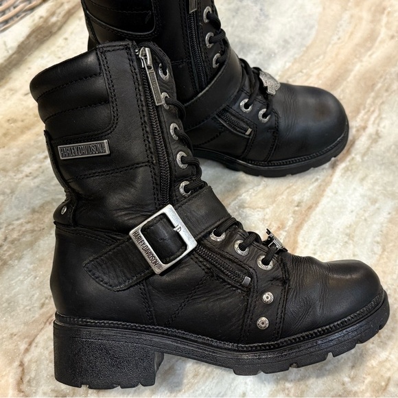 Women’s HARLEY DAVIDSON Talley Ridge 7.25" Motorcycle Boots D83878- Size 6 - Picture 6 of 10